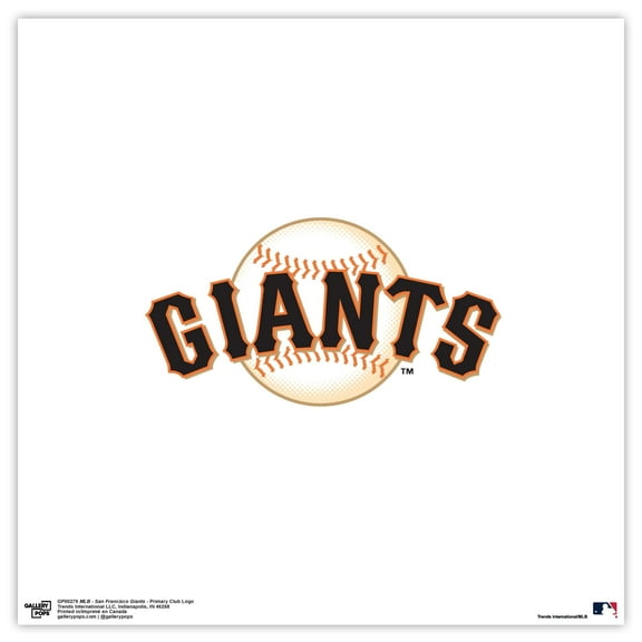Gallery Pops MLB San Francisco Giants - Primary Club Logo Wall Art, Unframed Version, 12" x 12"