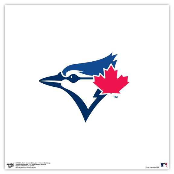 Gallery Pops MLB Toronto Blue Jays - Primary Club Logo Wall Art, Unframed Version, 12" x 12"