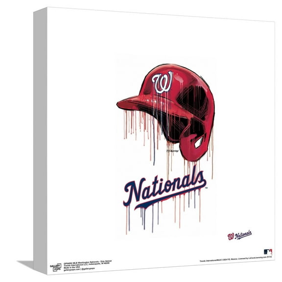 Gallery Pops MLB Washington Nationals - Drip Helmet Canvas Wall Art, Unframed Version, 12" x 12"
