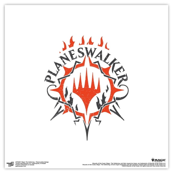 Gallery Pops Magic The Gathering - Planeswalker Badge Wall Art, Unframed Version, 12" x 12"