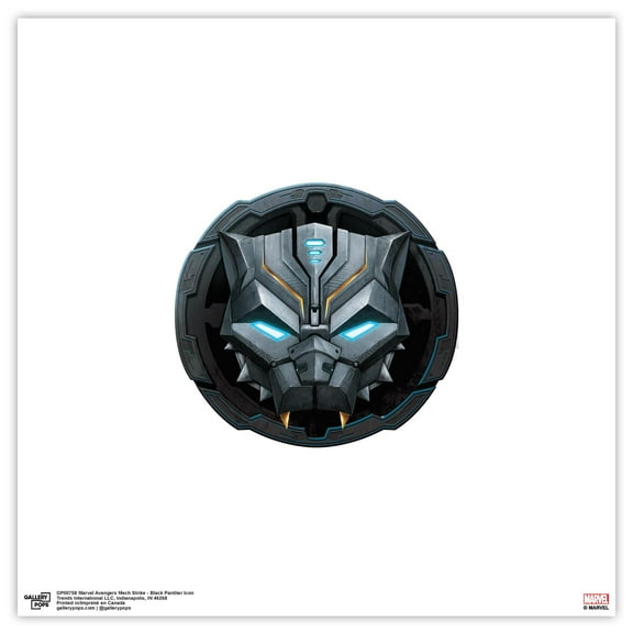 Gallery Pops Marvel Avengers Mech Strike - Black Panther Icon Wall Art, Unframed Version, 12" x 12"