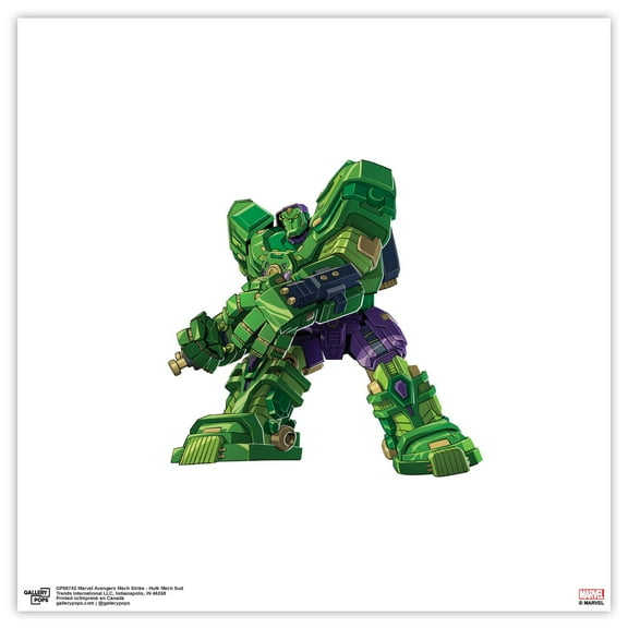Gallery Pops Marvel Avengers Mech Strike - Hulk Mech Suit Wall Art, Unframed Version, 12" x 12"