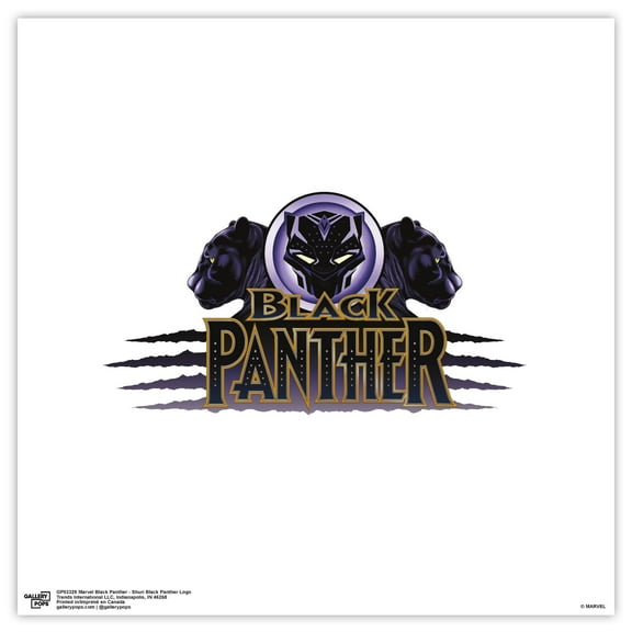 Gallery Pops Marvel Black Panther - Shuri Black Panther Logo Wall Art, Unframed Version, 12" x 12"