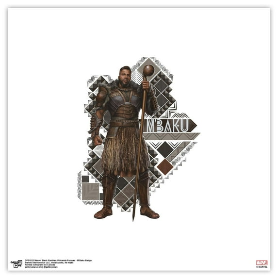 Gallery Pops Marvel Black Panther: Wakanda Forever - M'Baku Badge Wall Art, Unframed Version, 12" x 12"