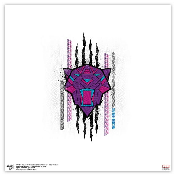 Gallery Pops Marvel Black Panther: Wakanda Forever - Tribal Panther Wall Art, Unframed Version, 12" x 12"