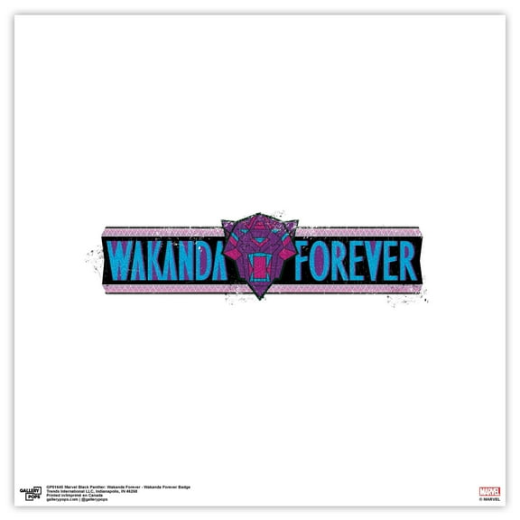 Gallery Pops Marvel Black Panther: Wakanda Forever - Wakanda Badge Wall Art, Unframed Version, 12" x 12"