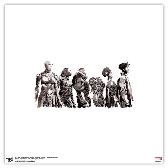 Gallery Pops Marvel Black Panther: Wakanda Forever - Wakanda Warriors Wall Art, Unframed Version, 12" x 12"