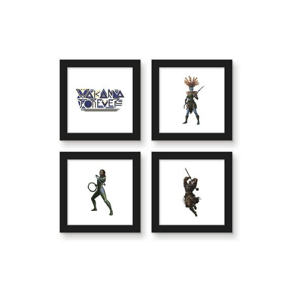 Gallery Pops Marvel Black Panther: Wakanda Forever - Warrior Wall Art Bundle (4-Pack)