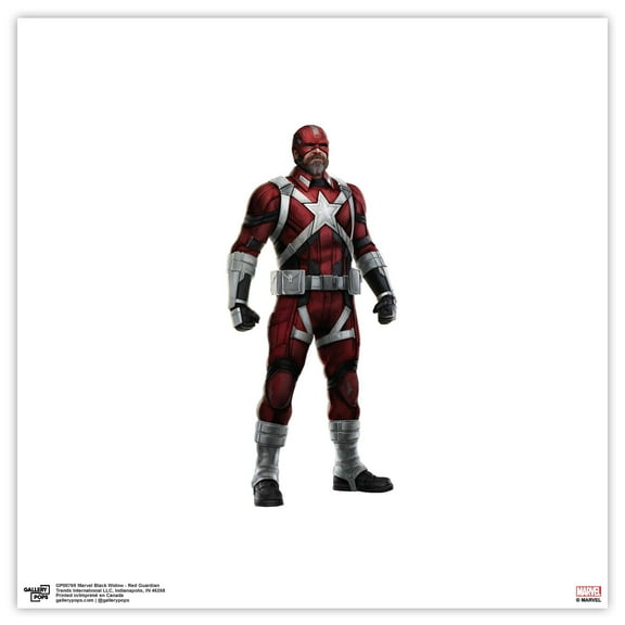 Gallery Pops Marvel Black Widow - Red Guardian Wall Art, Unframed Version, 12" x 12"