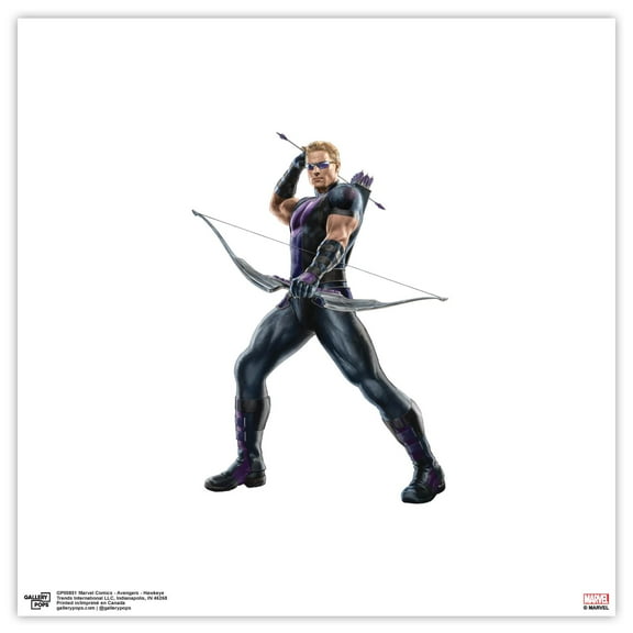 Gallery Pops Marvel Comics Avengers - Hawkeye Wall Art, Unframed Version, 12" x 12"