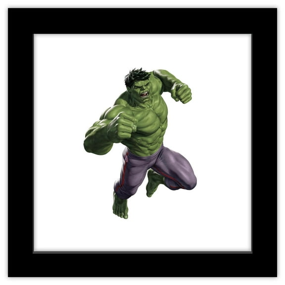 Gallery Pops Marvel Comics Avengers - Hulk Wall Art, Black Framed Version, 12" x 12"