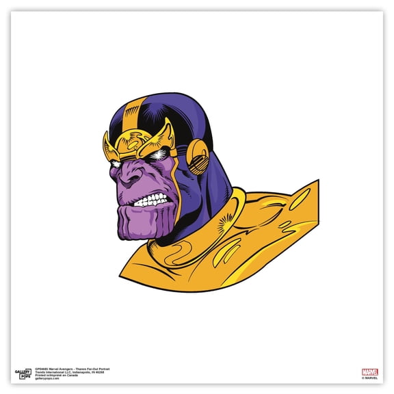 Gallery Pops Marvel Comics Avengers - Thanos Far-Out Portrait Wall Art, Unframed Version, 12" x 12"