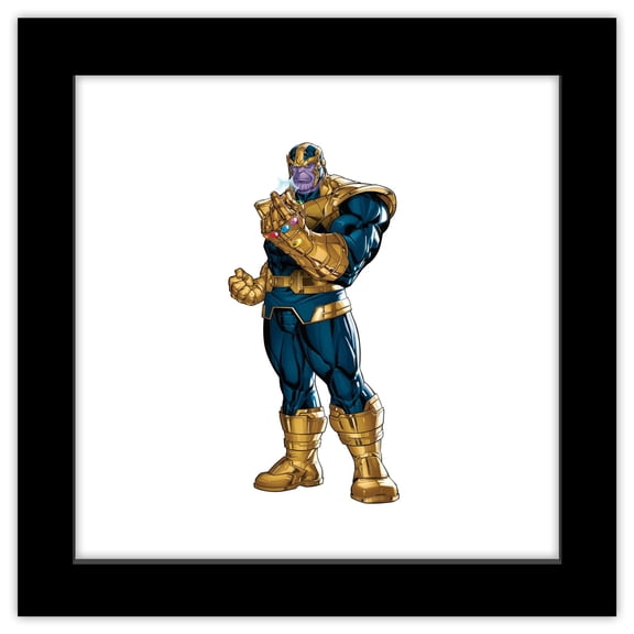 Gallery Pops Marvel Comics Avengers - Thanos Wall Art, Black Framed Version, 12" x 12"