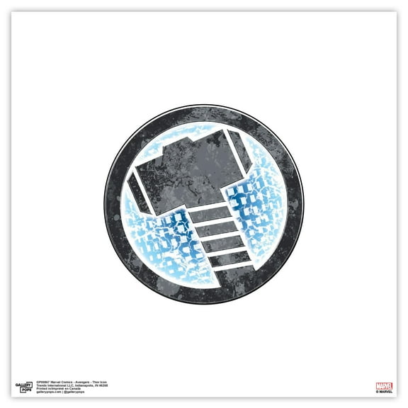 Gallery Pops Marvel Comics Avengers - Thor Icon Wall Art, Unframed Version, 12" x 12"