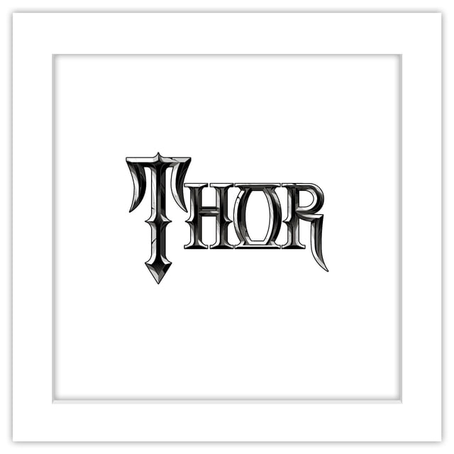 Gallery Pops Marvel Comics Avengers - Thor Text Wall Art, White Framed ...