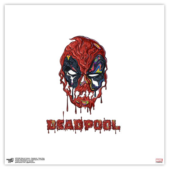 Gallery Pops Marvel Comics - Deadpool - Logo Wall Art, Unframed Version, 12" x 12"