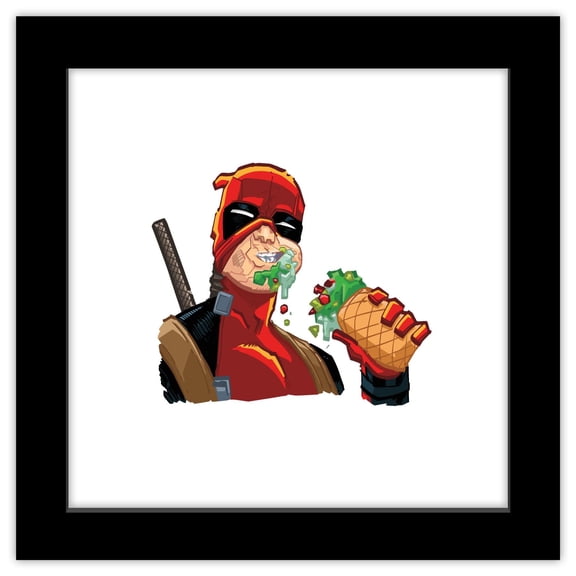 Gallery Pops Marvel Comics - Deadpool - Mask Wall Art, Black Framed Version, 12" x 12"