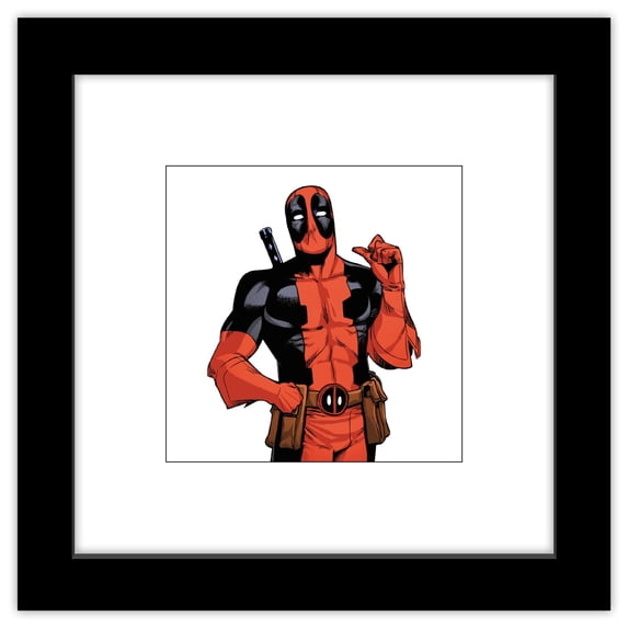 Gallery Pops Marvel Comics - Deadpool - This Guy Wall Art, Black Framed Version, 12" x 12"