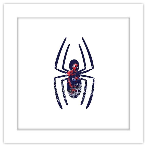 Gallery Pops Marvel Comics Spider-Man - Spider Art Wall Art, White Framed Version, 12" x 12"
