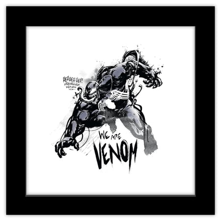 Gallery Pops Marvel Comics Venom - We Are Venom Classic Wall Art, Black Framed Version, 12" x 12"