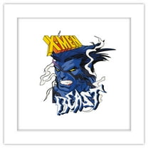 Gallery Pops Marvel Comics X-Men - Beast Far-Out Wall Art, White Framed Version, 12" x 12"