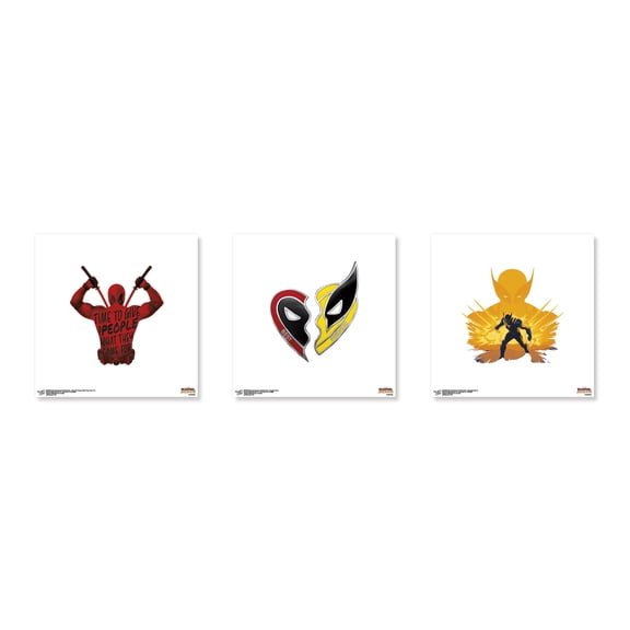 Gallery Pops Marvel Deadpool & Wolverine - Best Friends Wall Art Bundle (3-Pack)