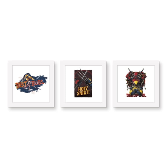 Gallery Pops Marvel Deadpool & Wolverine - Snikt Wall Art Bundle (3-Pack)