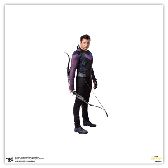 Gallery Pops Marvel Hawkeye - Clint Barton Wall Art, Unframed Version, 12" x 12"