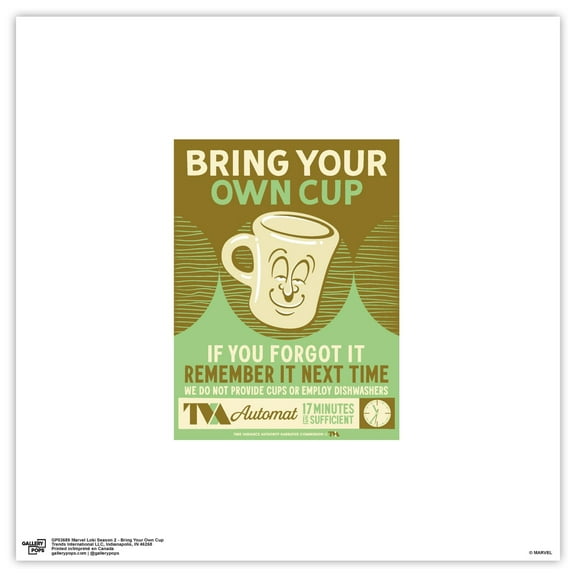 Gallery Pops Marvel Loki (TV Series) - Bring Your Own Cup Wall Art, Unframed Version, 12" x 12"