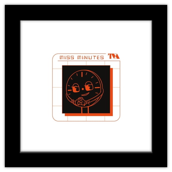 Gallery Pops Marvel Loki (TV Series) - Miss Minutes AI Scanline Graphic Wall Art, Black Framed Version, 12" x 12"