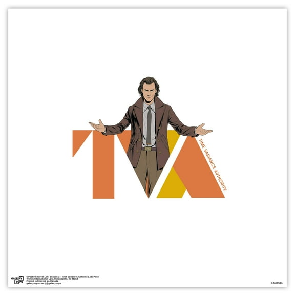 Gallery Pops Marvel Loki (TV Series) - Time Variance Authority Loki Pose Wall Art, Unframed Version, 12" x 12"
