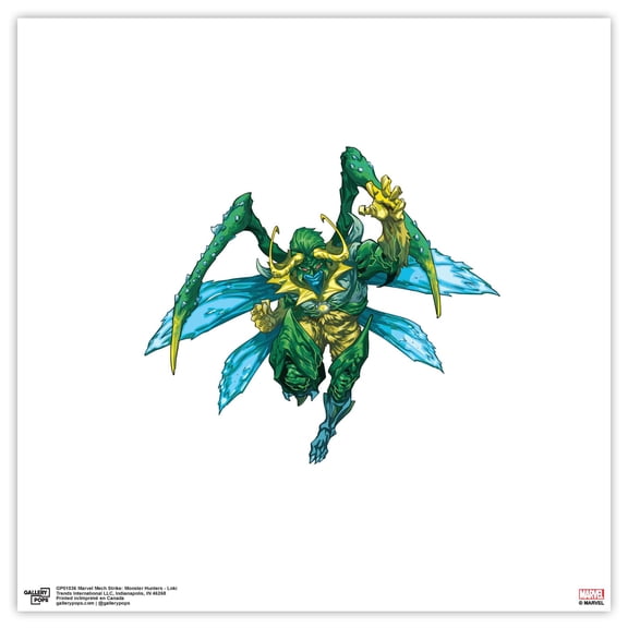 Gallery Pops Marvel Mech Strike: Monster Hunters - Loki Wall Art, Unframed Version, 12" x 12"
