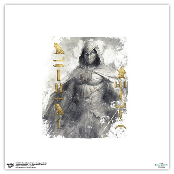 Gallery Pops Marvel Moon Knight - Hieroglyph Badge Wall Art, Unframed Version, 12" x 12"