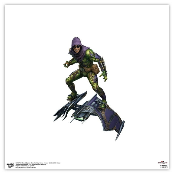 Gallery Pops Marvel Spider-Man: No Way Home - Green Goblin With Glider Wall Art, Unframed Version, 12" x 12"