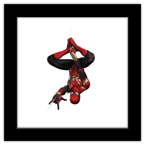 Gallery Pops Marvel Spider-Man: No Way Home - Spider-Man Integrated Suit Wall Art, Black Framed Version, 12" x 12"