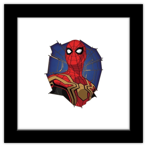 Gallery Pops Marvel Spider-Man: No Way Home - Web Pose Wall Art, Black Framed Version, 12" x 12"