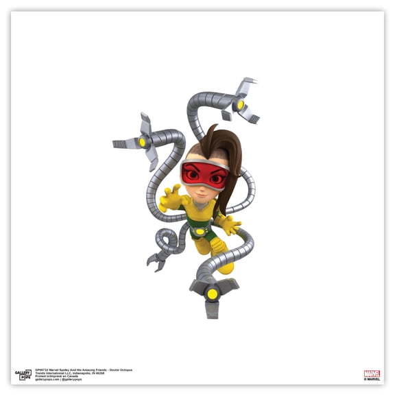 Gallery Pops Marvel Spidey And His Amazing Friends - Doctor Octopus Wall Art, Unframed Version, 12" x 12"