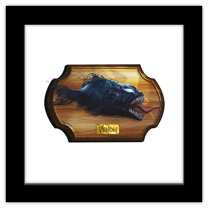 Gallery Pops Marvel Venom: The Last Dance - Venom Fish Plaque Wall Art, Black Framed Version, 12" x 12"