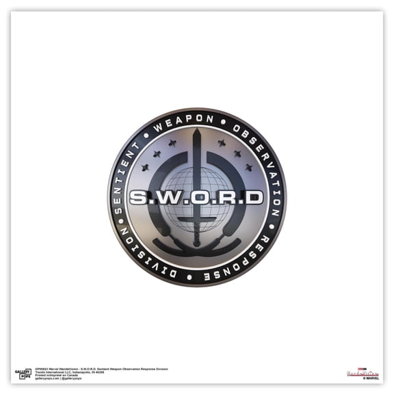 Gallery Pops Marvel WandaVision - S.W.O.R.D. Wall Art, Unframed Version, 12" x 12"