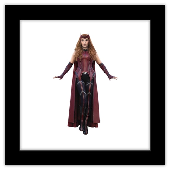 Gallery Pops Marvel WandaVision - Scarlet Witch Wall Art, Black Framed Version, 12" x 12"