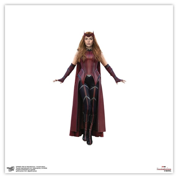 Gallery Pops Marvel WandaVision - Scarlet Witch Wall Art, Unframed Version, 12" x 12"