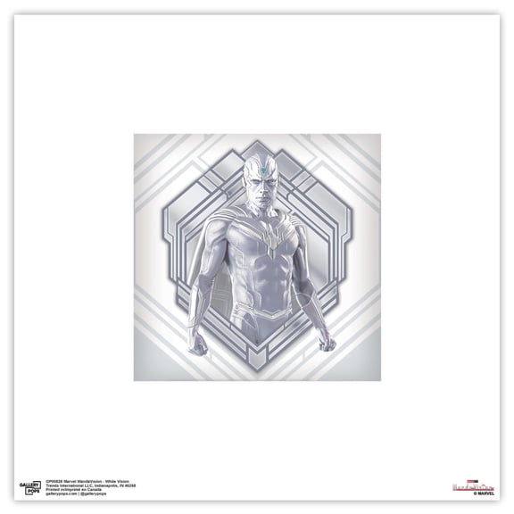 Gallery Pops Marvel WandaVision - White Vision Wall Art, Unframed Version, 12" x 12"