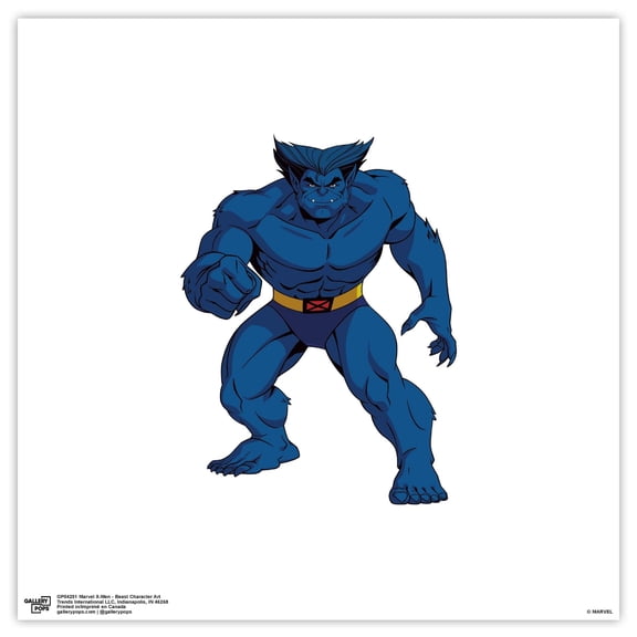 Gallery Pops Marvel X-Men '97 - Beast Character Art Wall Art, Unframed Version, 12" x 12"