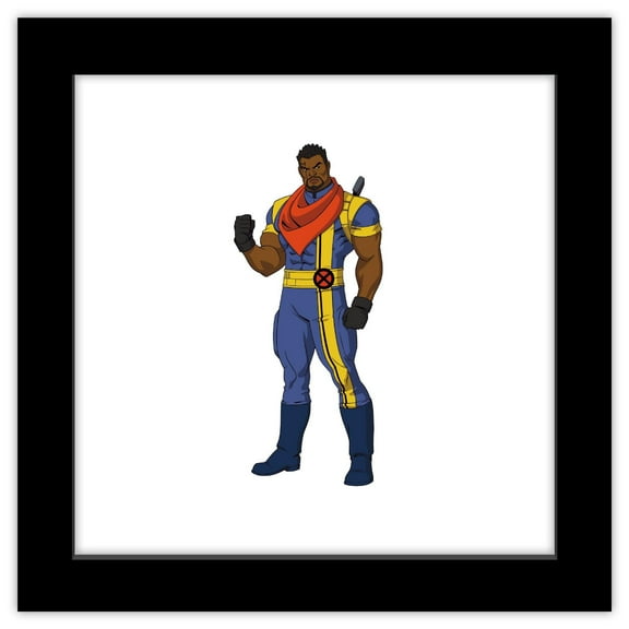 Gallery Pops Marvel X-Men '97 - Bishop Character Art Wall Art, Black Framed Version, 12" x 12"