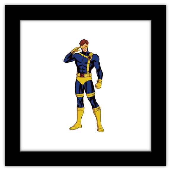 Gallery Pops Marvel X-Men '97 - Cyclops Character Art Wall Art, Black Framed Version, 12" x 12"