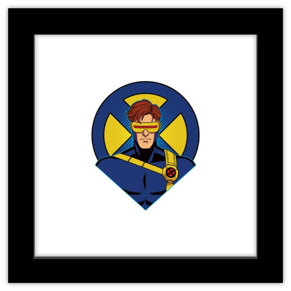 Gallery Pops Marvel X-Men '97 - Cyclops Wall Art, Black Framed Version, 12" x 12"