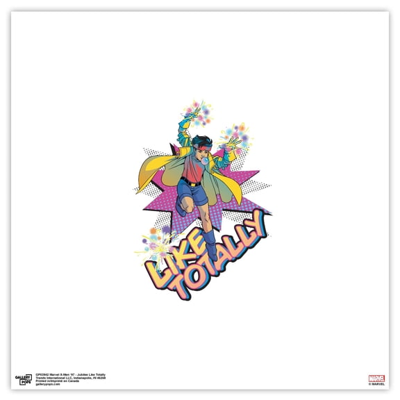 Gallery Pops Marvel X-Men '97 - Jubilee Like Totally Wall Art, Unframed Version, 12" x 12"