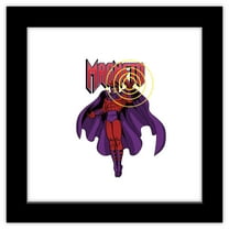 Gallery Pops Marvel X-Men '97 - Magneto Badge Wall Art, Black Framed Version, 12" x 12"