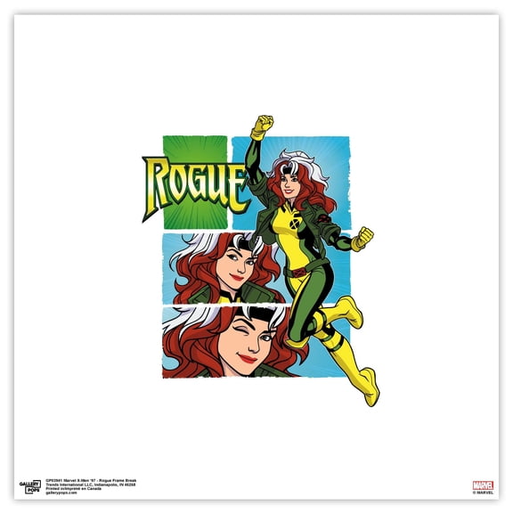 Gallery Pops Marvel X-Men '97 - Rogue Frame Break Wall Art, Unframed Version, 12" x 12"