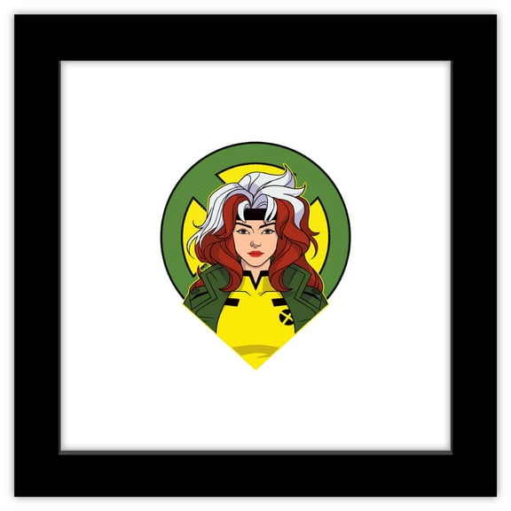 Gallery Pops Marvel X-Men '97 - Rogue Wall Art, Black Framed Version, 12" x 12"